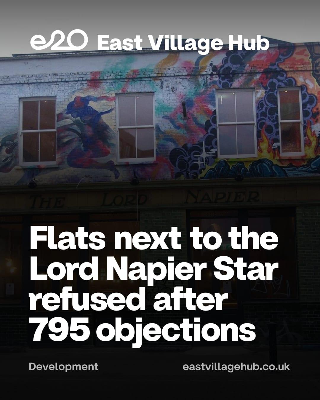 Flats next to the Lord Napier Star refused after 795 objections