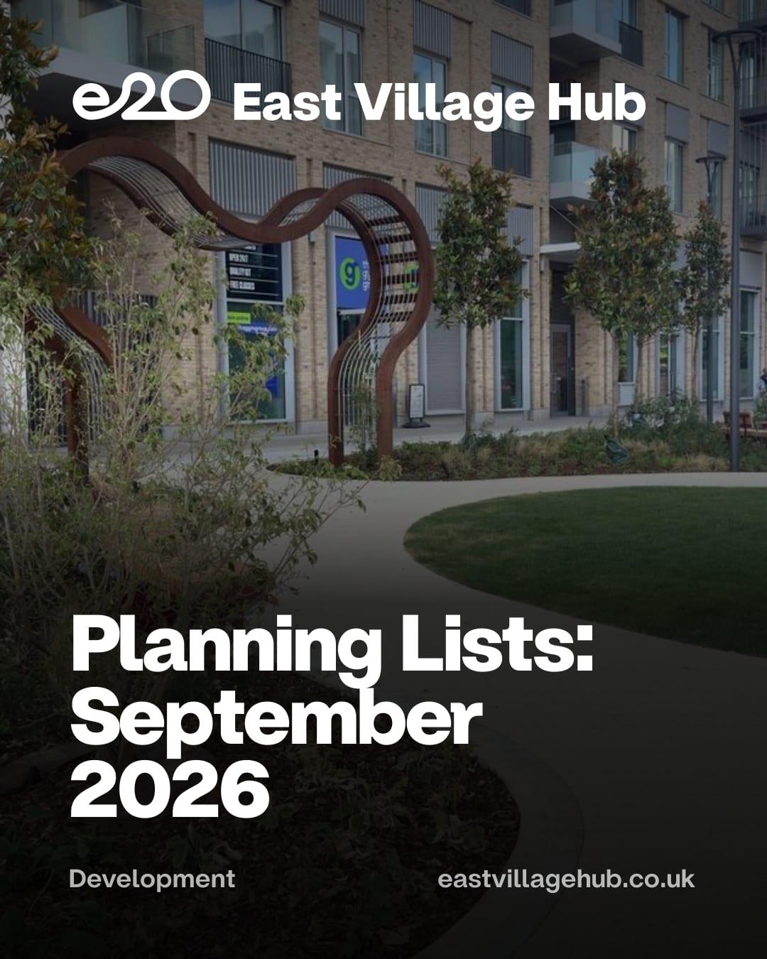Planning Lists: September 2026