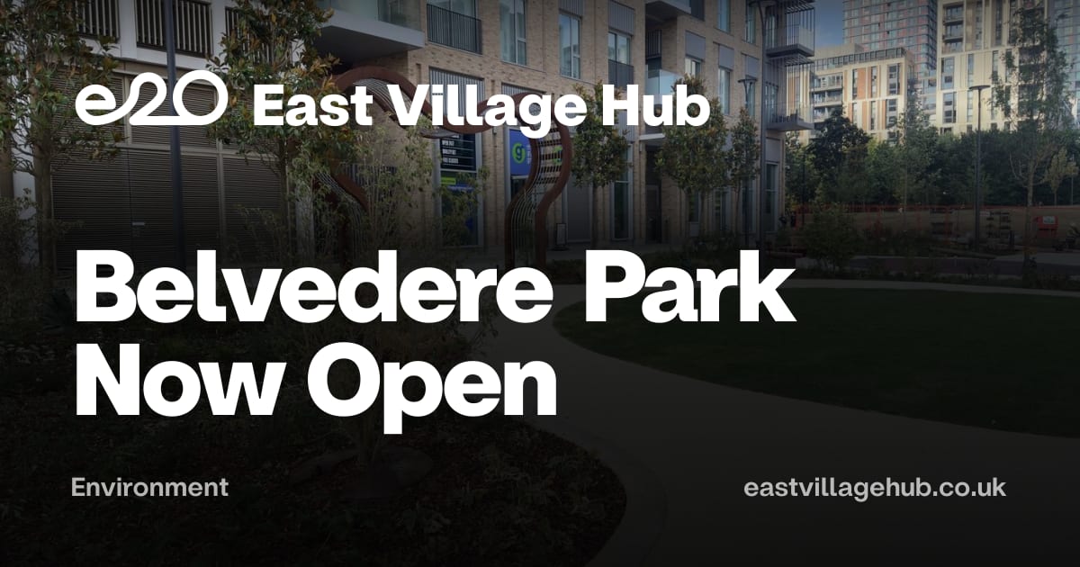 Environment: Belvedere Park Now Open