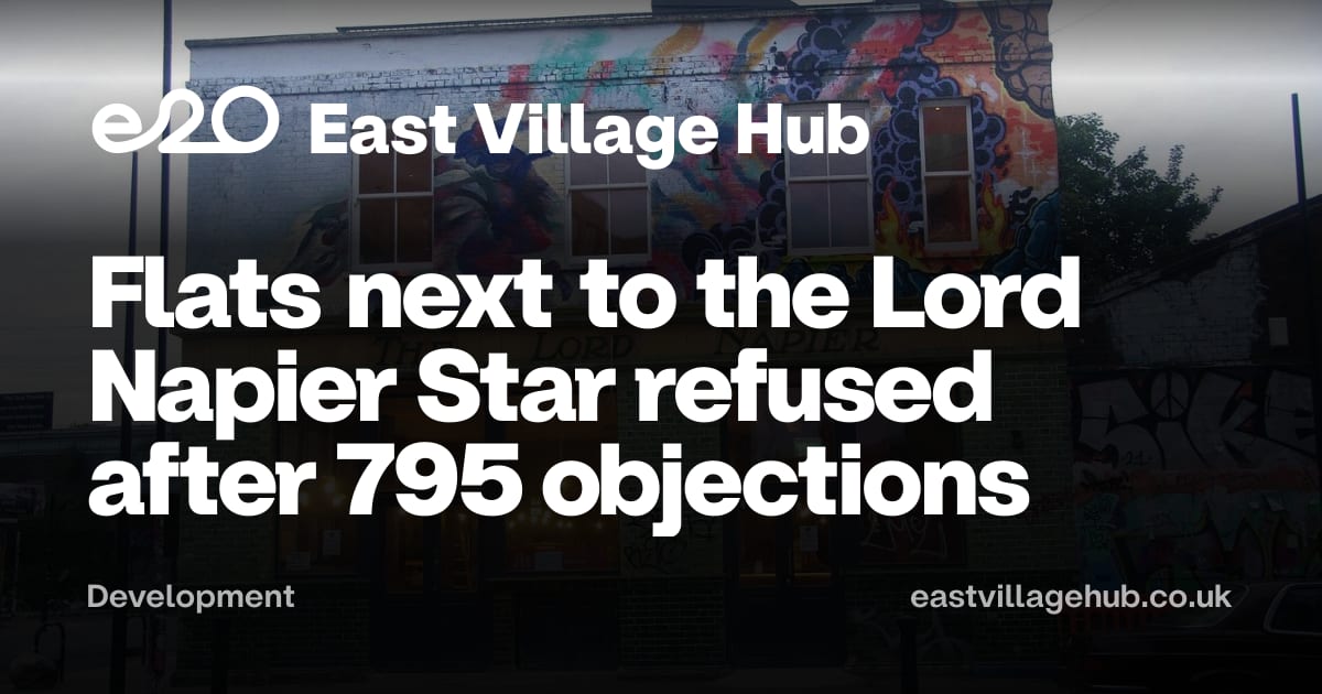 Development: Flats next to the Lord Napier Star refused after 795 objections