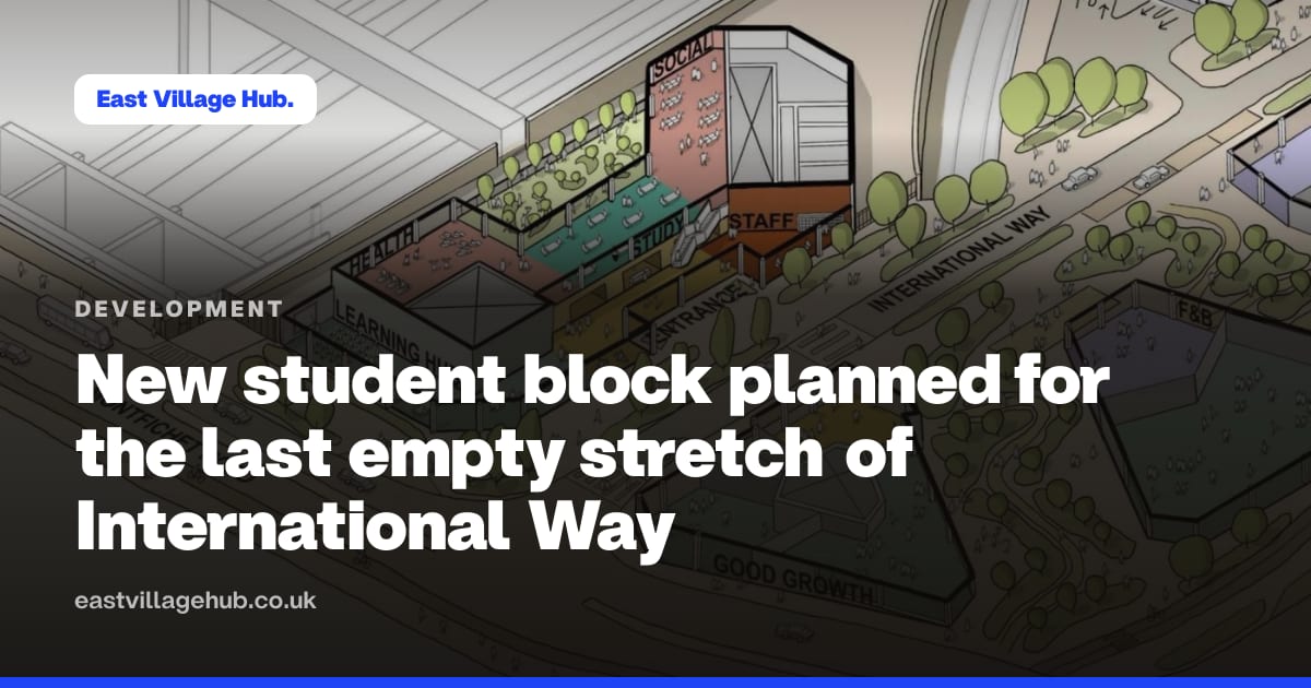 Development: New student block planned for the last empty stretch of International Way