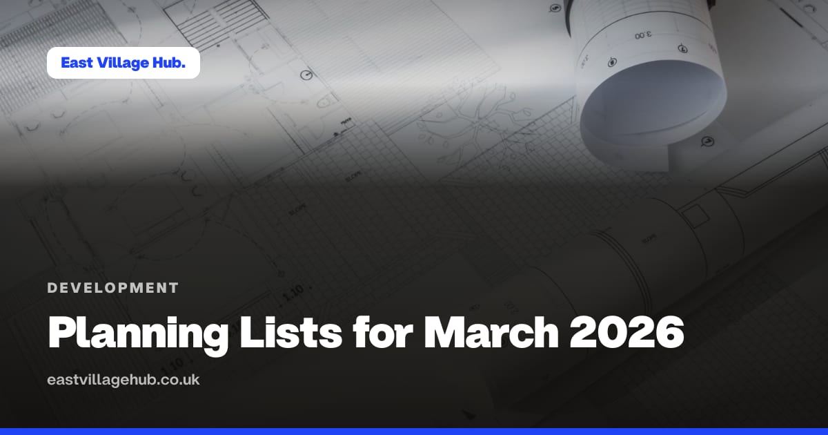 Development: Planning Lists for March 2026