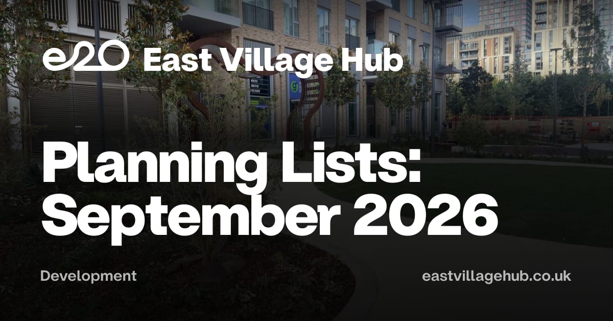 Development: Planning Lists: September 2026