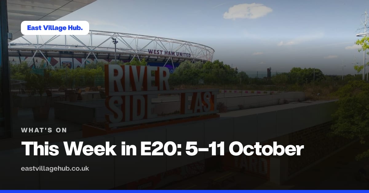 What's on: This Week in E20: 5–11 October