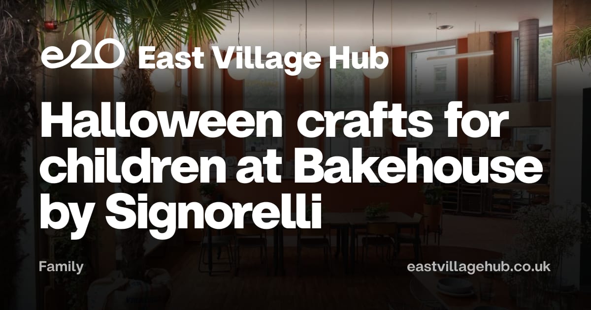 Family: Halloween crafts for children at Bakehouse by Signorelli