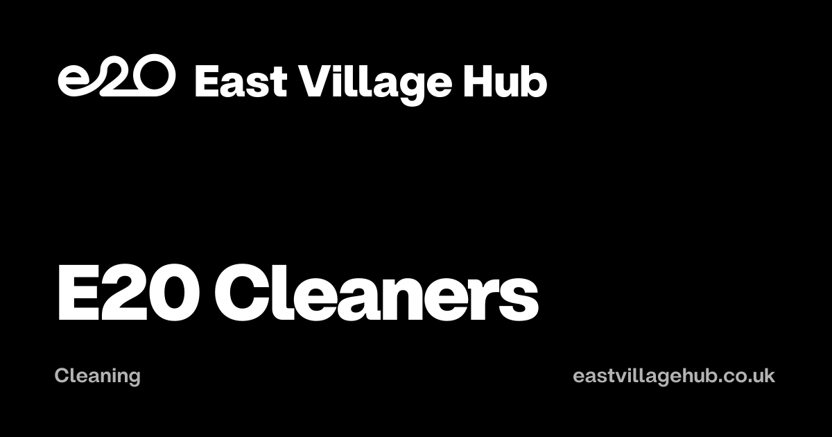 Cleaning: E20 Cleaners