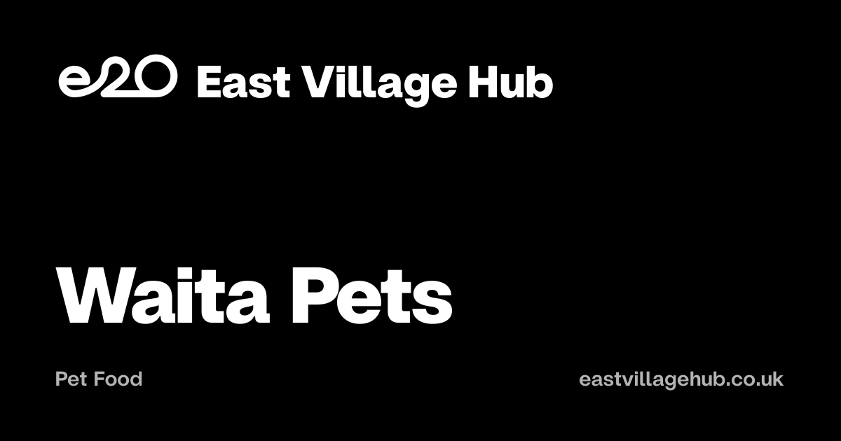 Pet Food: Waita Pets