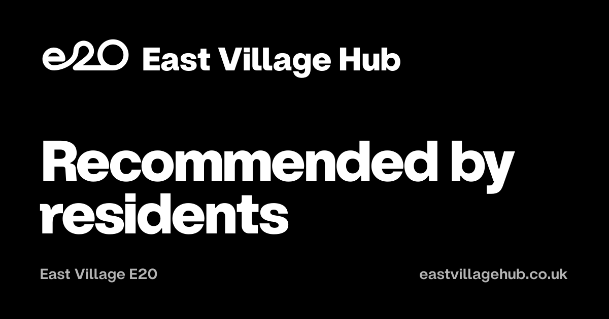 East Village E20: Recommended by residents