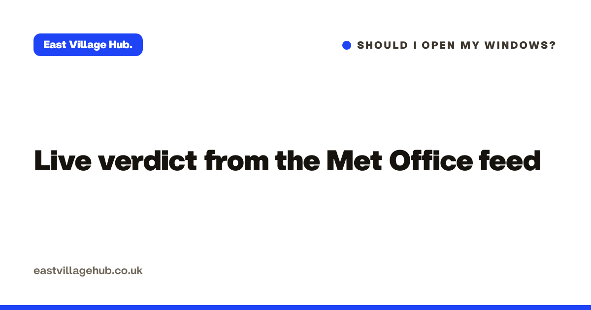 Should I open my windows?: Live verdict from the Met Office feed